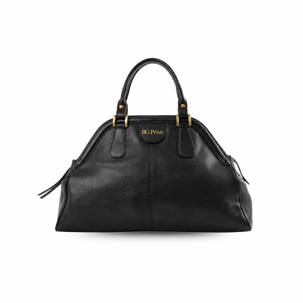 Re(Belle) Medium Top Handle Bag in Black