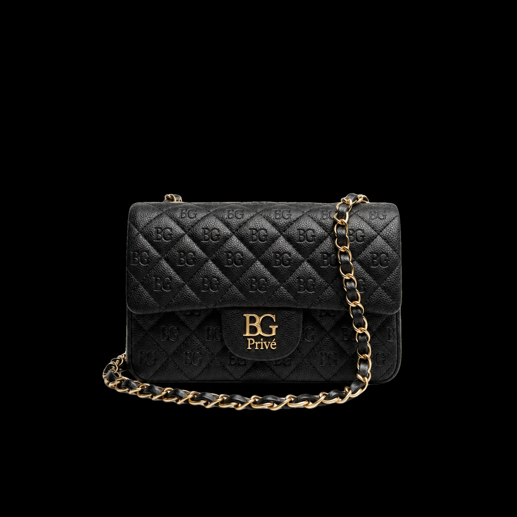 Mini Flap Bag, Rectangular Classic Handbag in Black