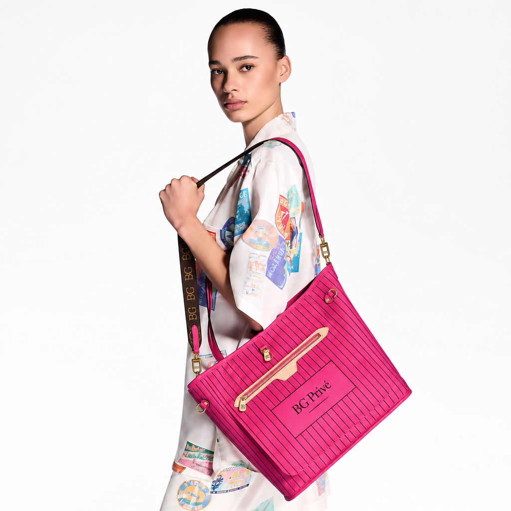 Neverfull Bandoulière Inside Out MM Monogram/Rose Pondichery