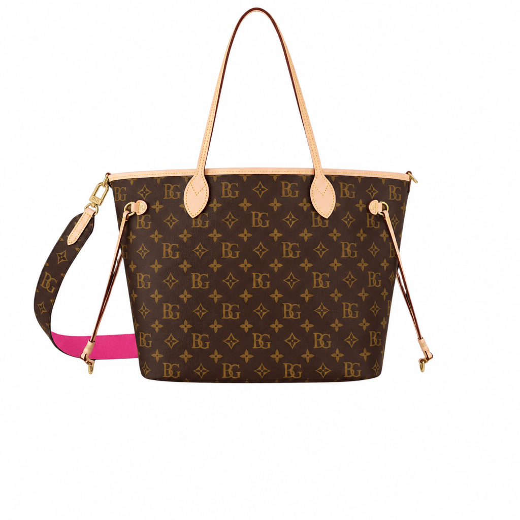 Neverfull Bandoulière Inside Out MM Monogram/Rose Pondichery