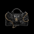Mini Bow Bag in Black Shiny Lambskin AS5849