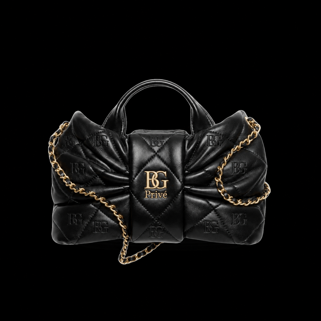 Mini Bow Bag in Black Shiny Lambskin AS5849