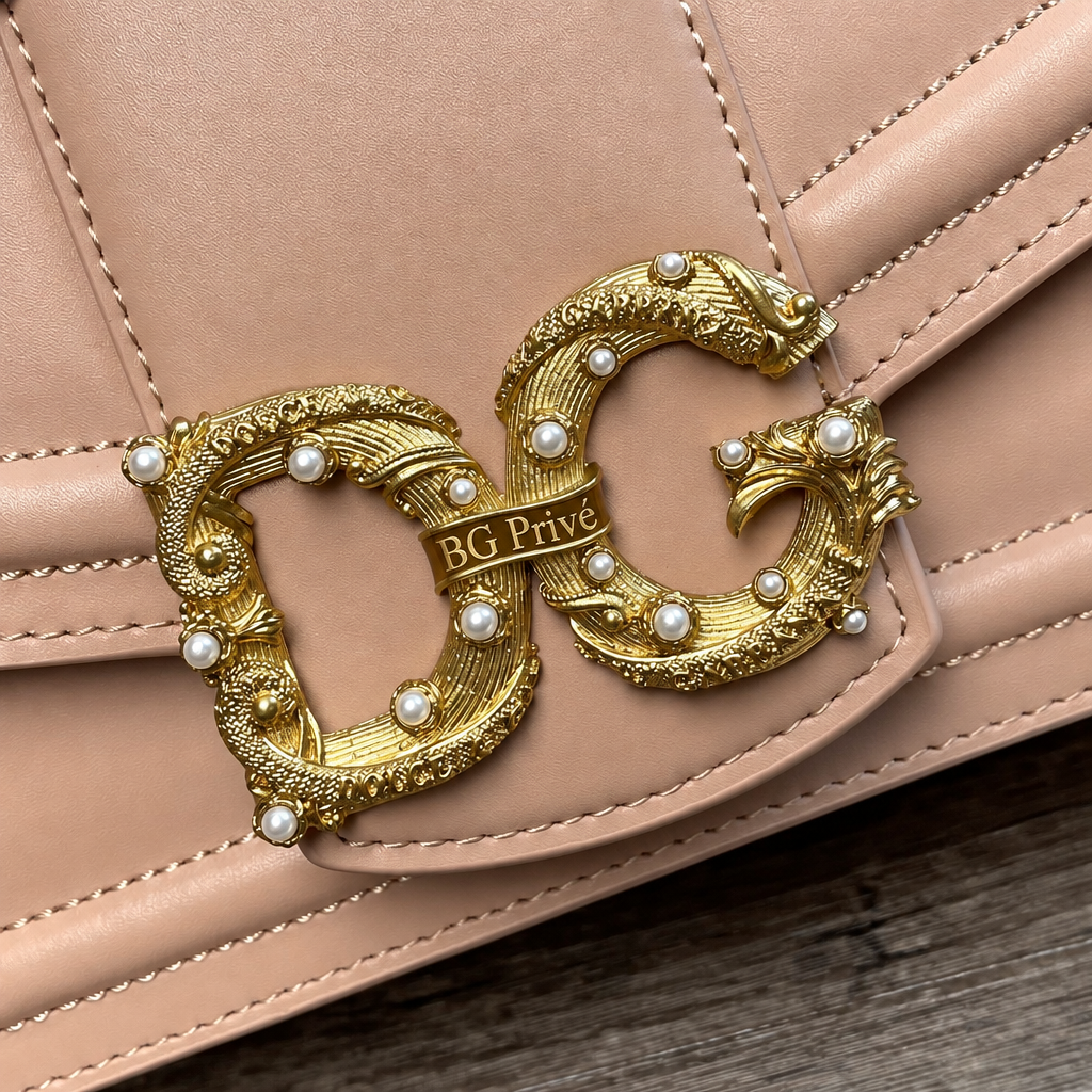 Dolce &amp; Gabbana DG Amore Bag in Light Pink Calfskin