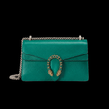 Dionysus Small Leather Shoulder Bag in Emerald Green