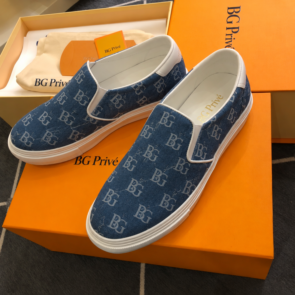 Trocadero Slip-On in Monogram Denim