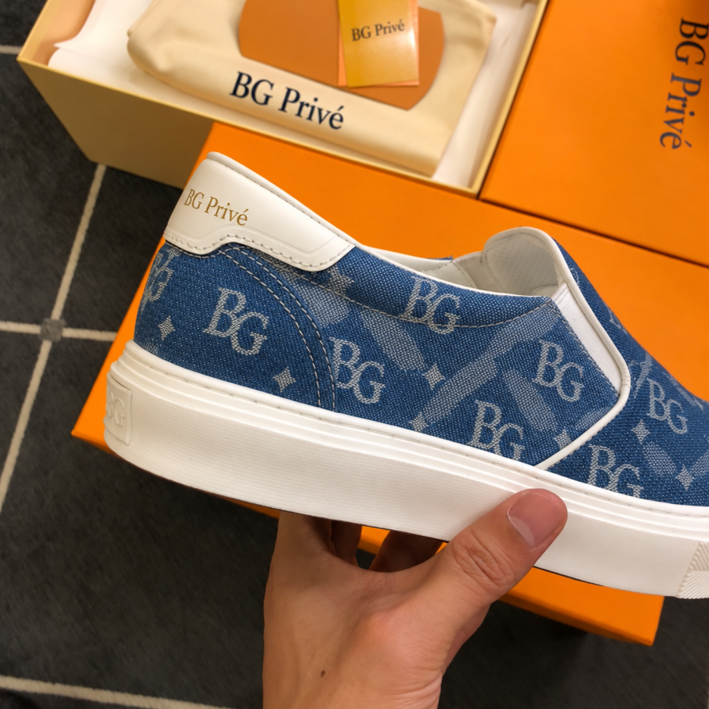 Trocadero Slip-On in Monogram Denim
