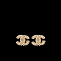 Pearl-Embellished Gold-Tone Stud Earrings