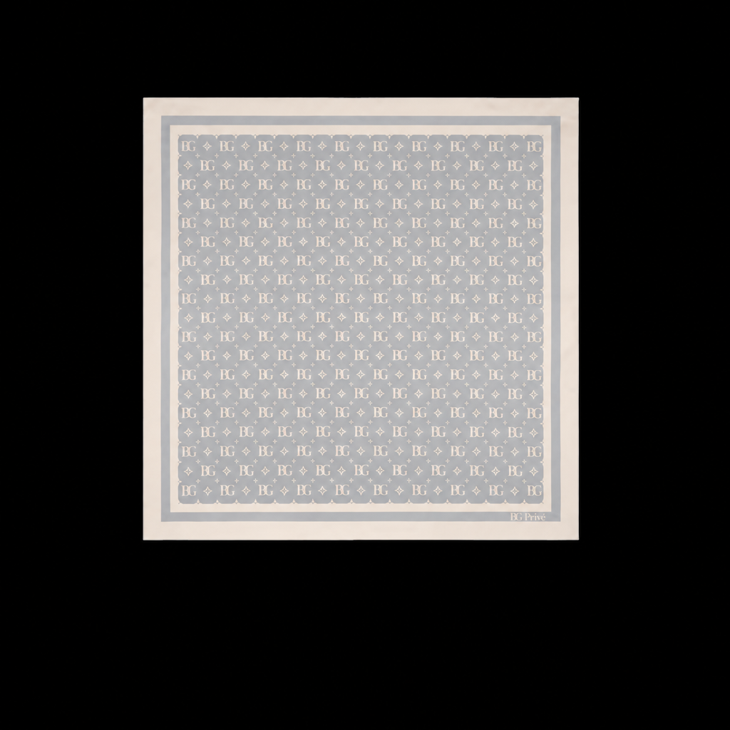 Monogram Silhouette Square 90 Scarf Grey For Women M97405
