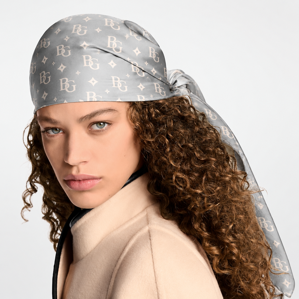 Monogram Silhouette Square 90 Scarf Grey For Women M97405