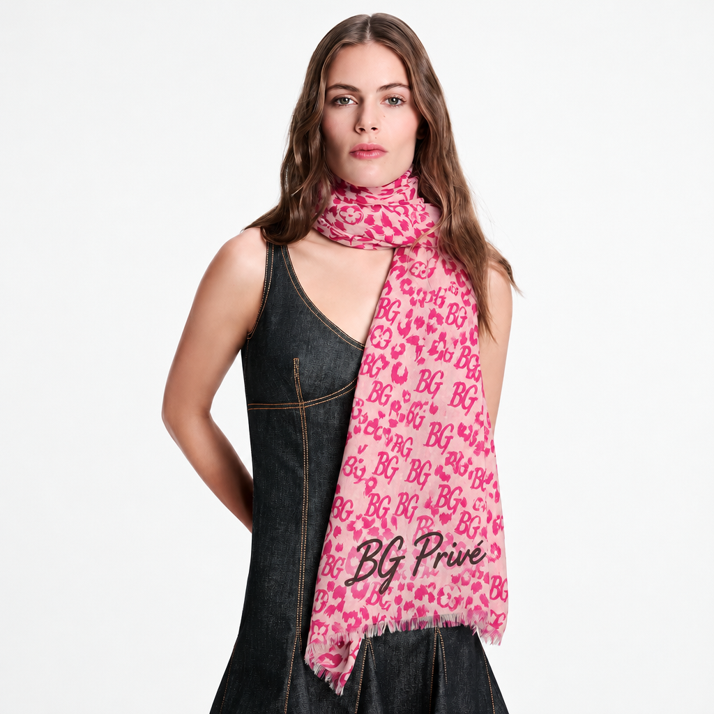 Safari Stole For Women 72.8in/ 185cm Fuchsia M98154