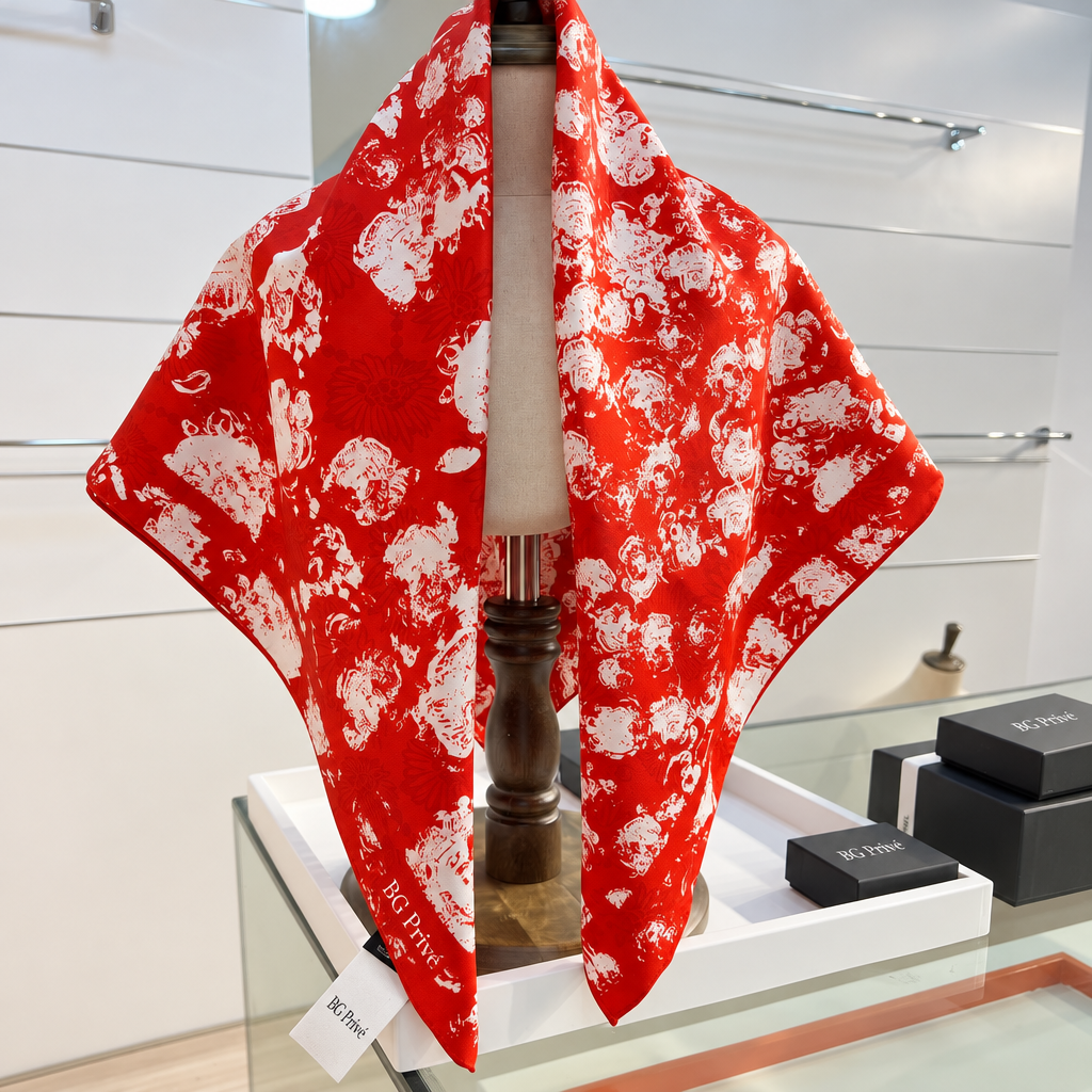 Square Scarf Red For Women