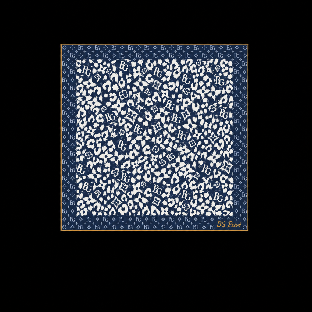 Safari Square 90 Scarf Blue For Women M97895
