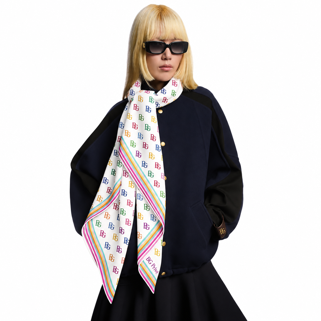 x TM Monogram Multicolor Shawl 52.8in/ 134cm White For Women M94974