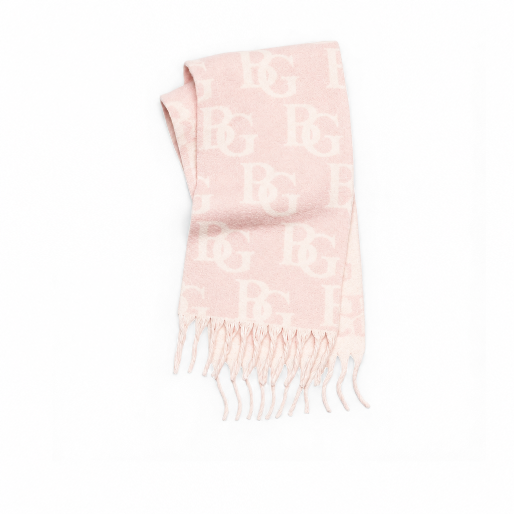 Scarf Light Pink/White For Women 70.9in/180cm AAB478-B22311-U4447
