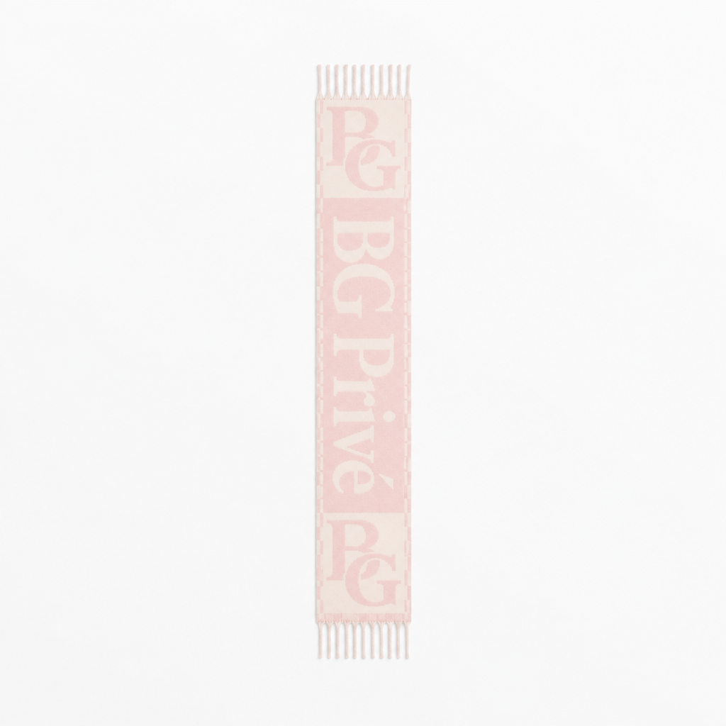 Scarf Light Pink/White For Women 70.9in/180cm AAB478-B22311-U4447
