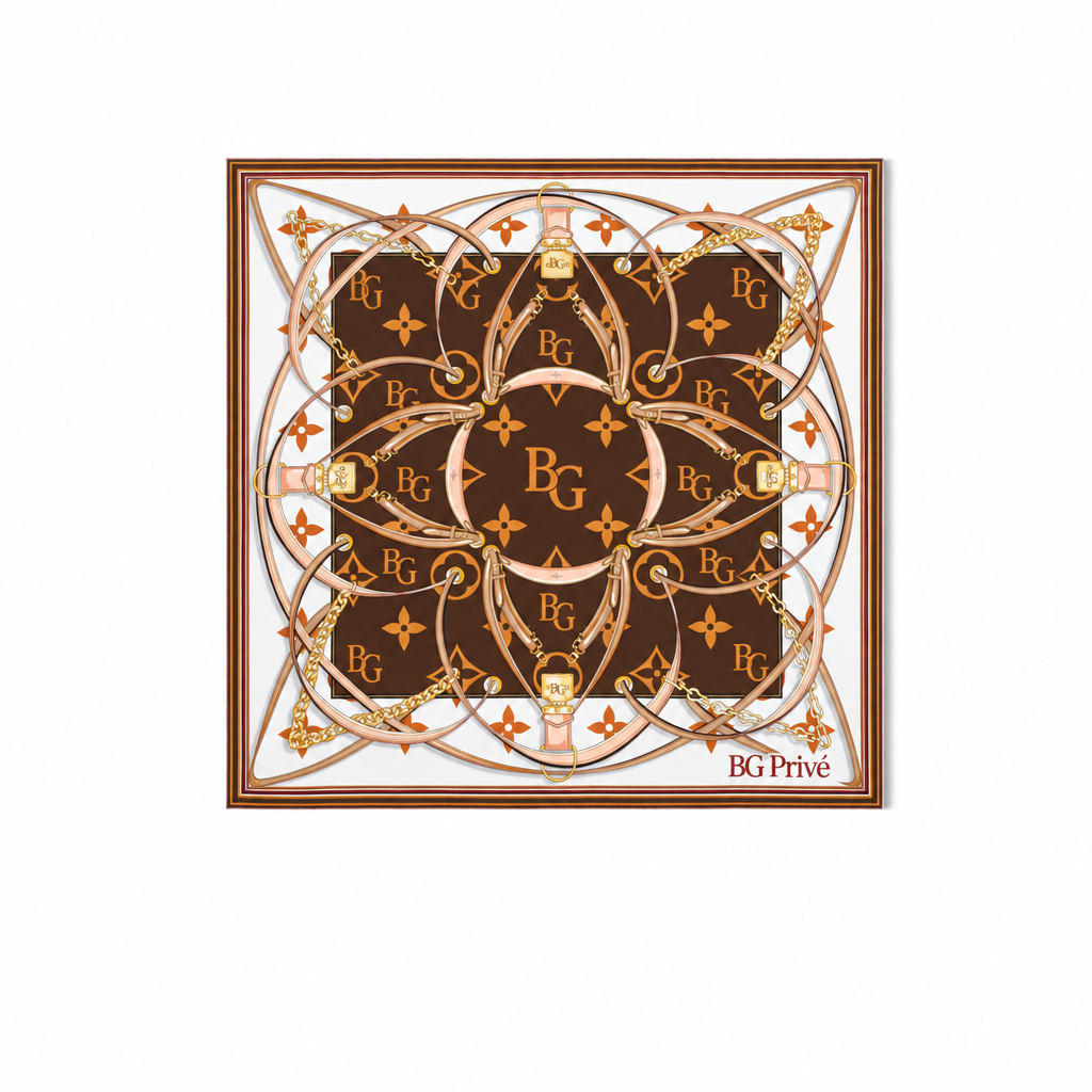 Ultimate Monogram Square 90 Scarf Brown For Women 35.4in/90cm M77639
