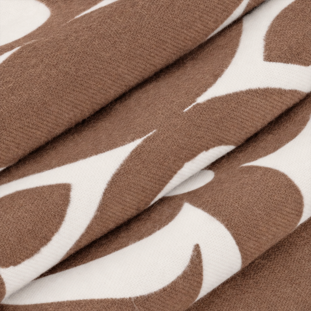 Medallion Scarf Brown 92.5in/235cm M94853