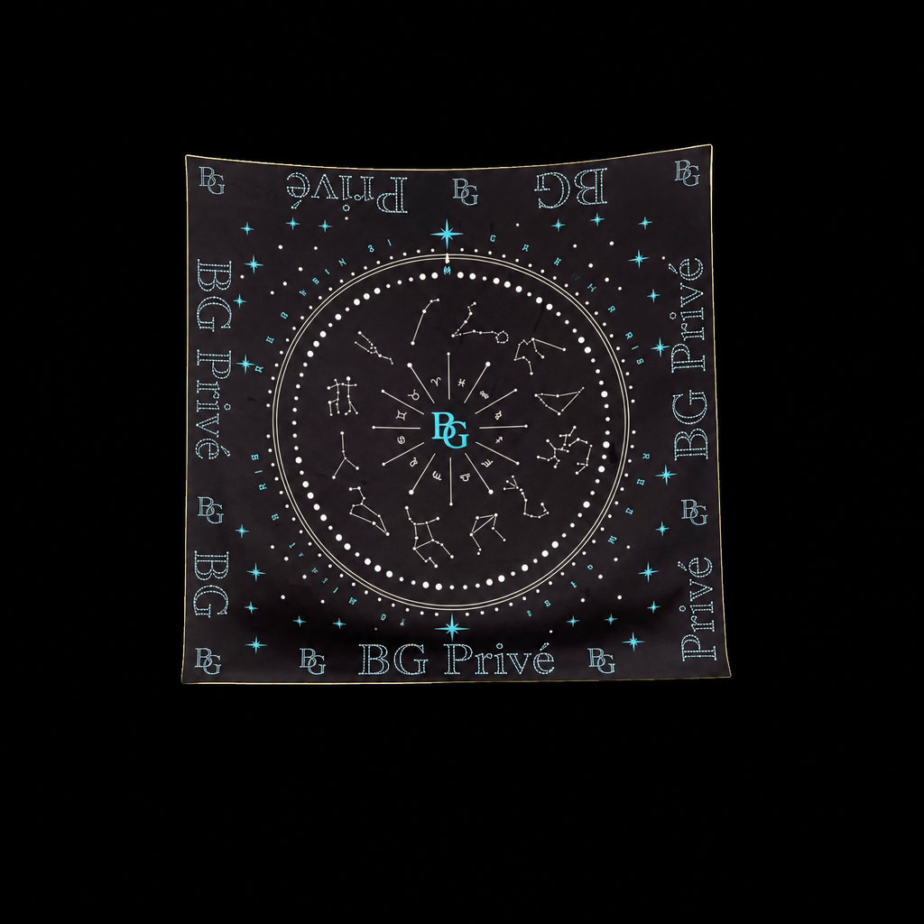 25C Coco Square Scarf Black For Women 35.4in/90cm