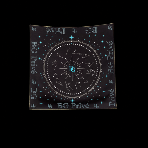25C Coco Square Scarf Black For Women 35.4in/90cm