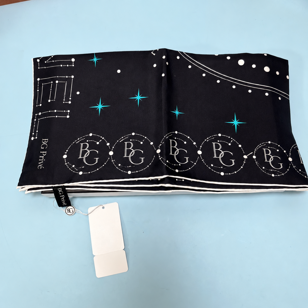 25C Coco Square Scarf Black For Women 35.4in/90cm