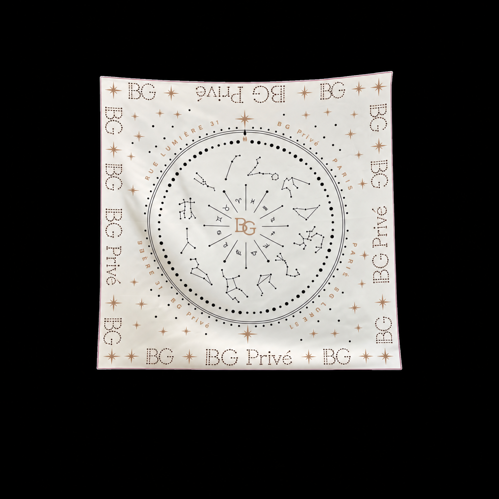 25C Coco Square Scarf White For Women 35.4in/90cm