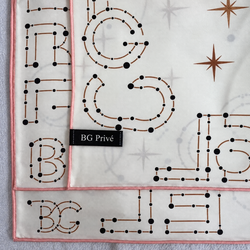 25C Coco Square Scarf White For Women 35.4in/90cm