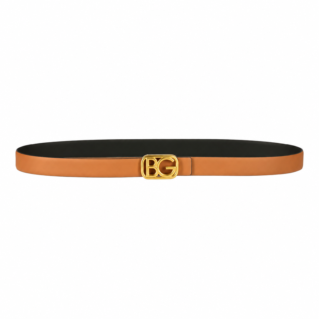 Garavani VLogo Signature Reversible Leather Belt – Saddle Brown/Black, 40 mm