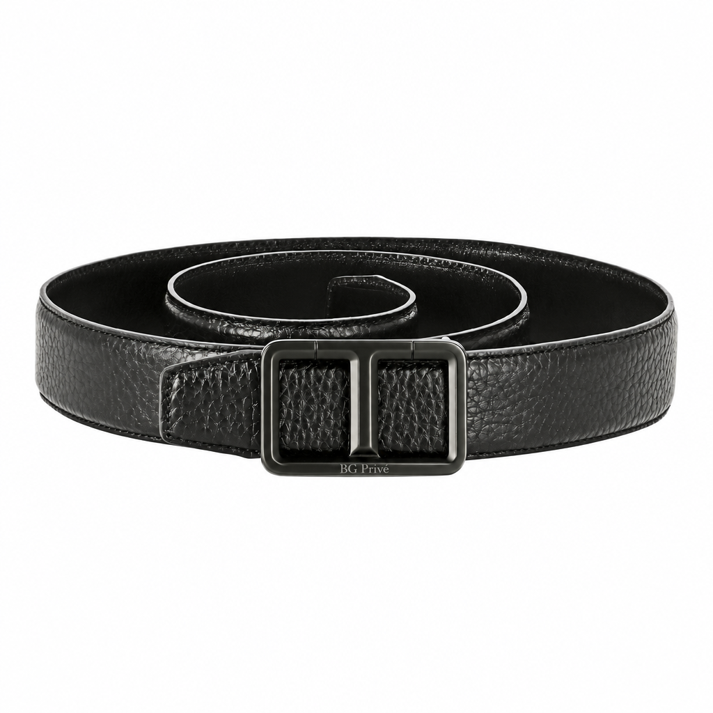 Grain Leather T Icon Belt, 40 mm