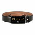 Red Leaf Toronto Plaque-Buckle Leather Belt