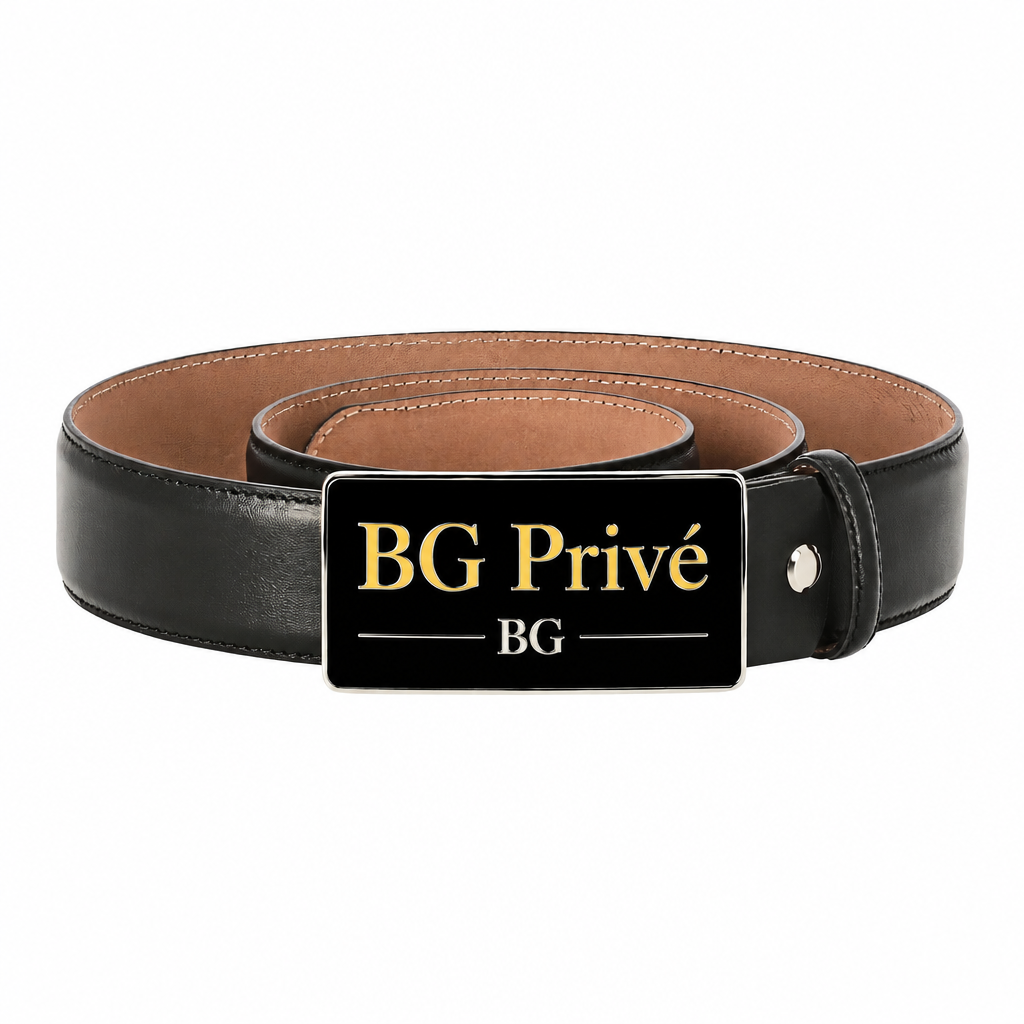 Red Leaf Toronto Plaque-Buckle Leather Belt