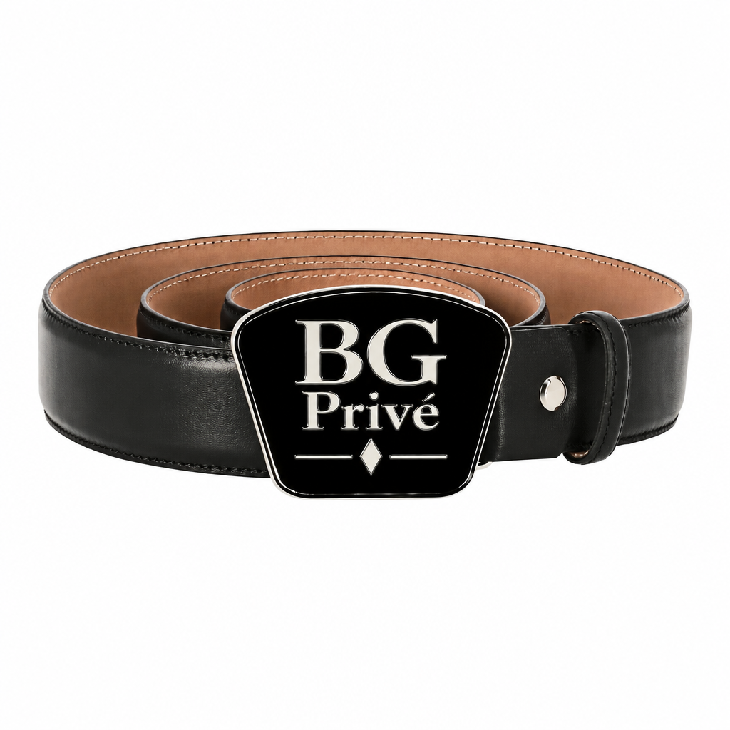 Corps Logo Plaque-Buckle Leather Belt