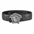 Embossed Greca Leather Belt