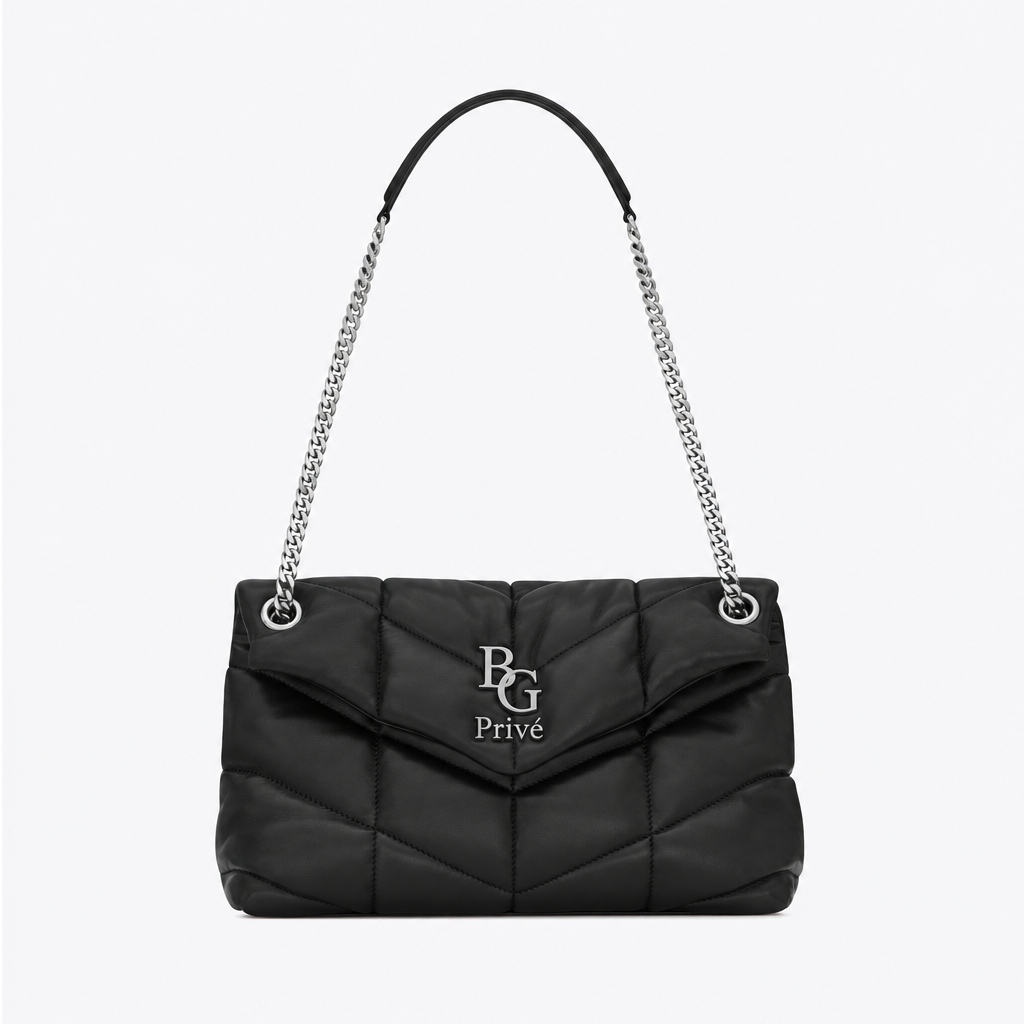 Loulou Puffer Small Bag in Black Lambskin