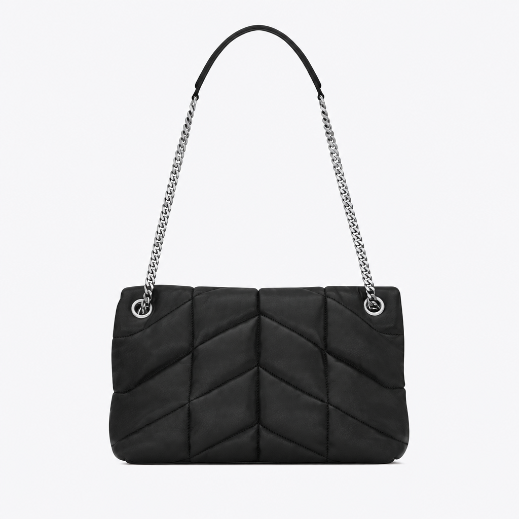 Loulou Puffer Small Bag in Black Lambskin