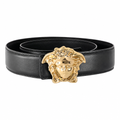 La Leather Belt 4 cm – Black and Gold
