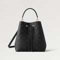 NeoNoe MM Black Monogram Empreinte Bucket Bag