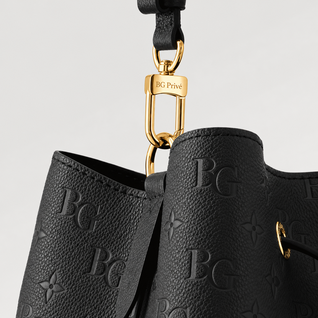 NeoNoe MM Black Monogram Empreinte Bucket Bag