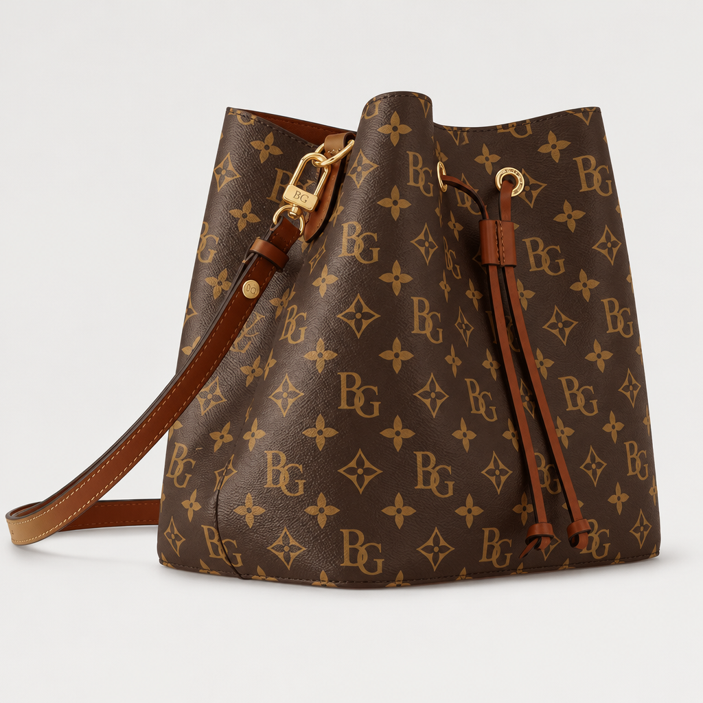 NéoNoé MM Caramel Monogram Bucket Bag