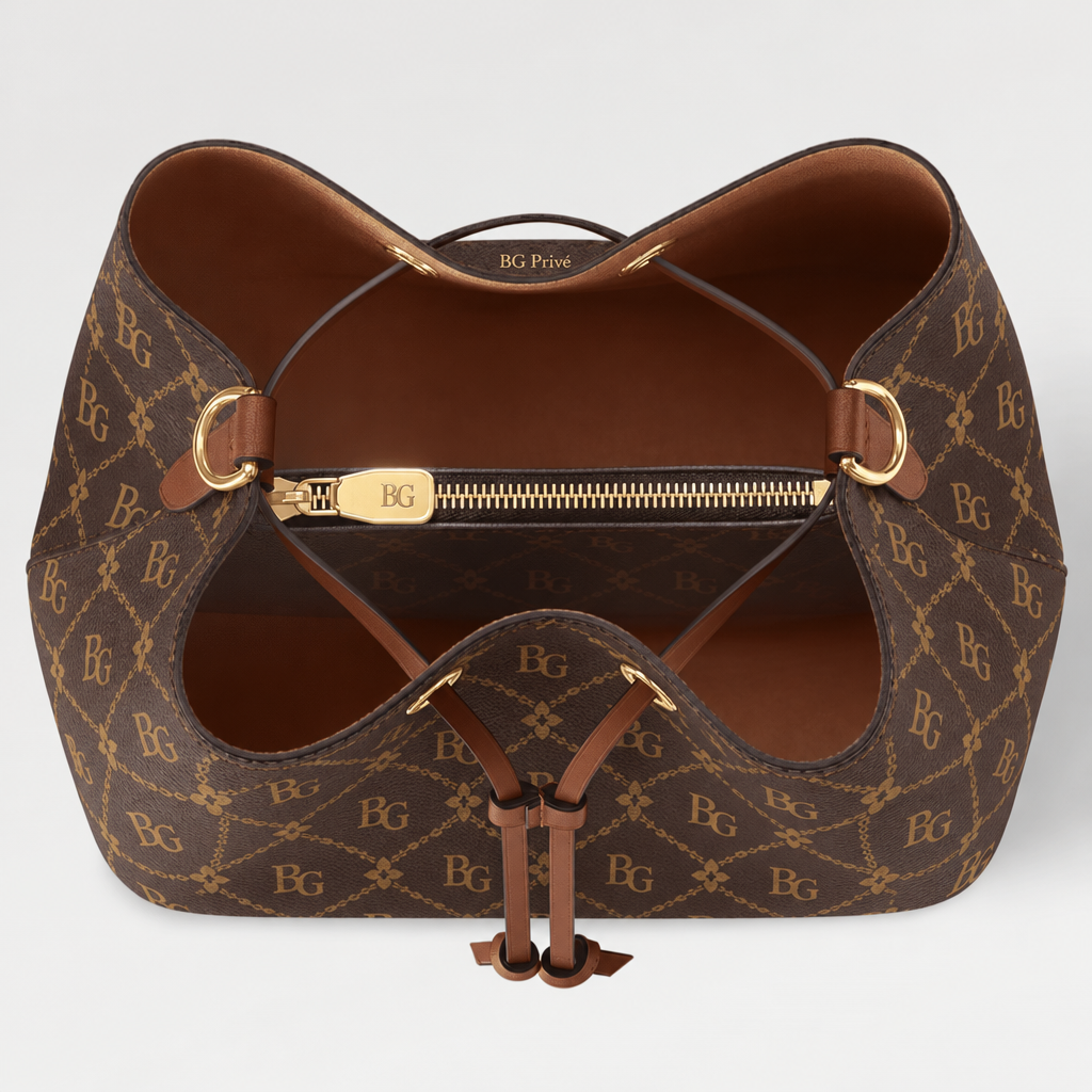 NéoNoé MM Caramel Monogram Bucket Bag