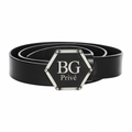 Philipp Plein PP Hexagon Belt - Black Leather