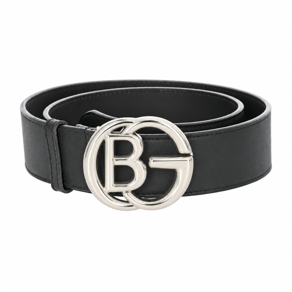 Interlocking G Belt in Black Leather