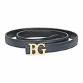 Constance Belt with Slim Dark Grained Leather Strap