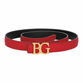 Mini Constance Belt – Reversible Red and Black Strap with Gold-Tone H Buckle