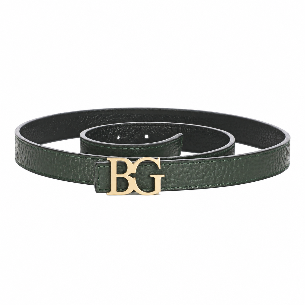 Mini Constance Belt 24 mm – Dark Green &amp; Black