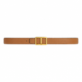 T Belt Grain Leather Insert Buckle, Reversible Brown and Black