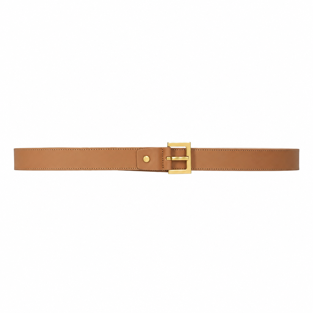 Cassandre Belt in Tan Calfskin