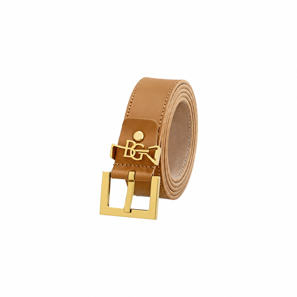 Cassandre Belt in Tan Calfskin