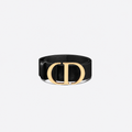 30 Montaigne Belt in Black Smooth Calfskin, 25 MM