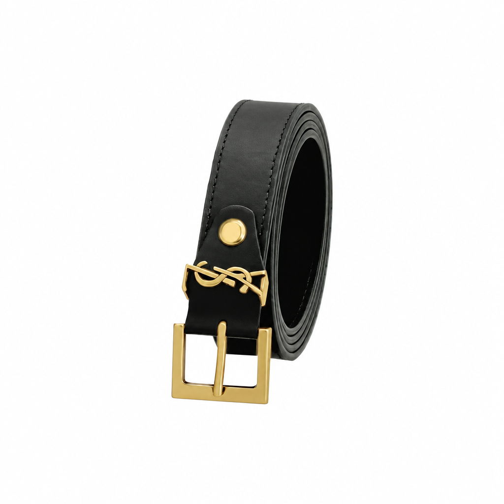 Cassandre Belt in Black Calfskin