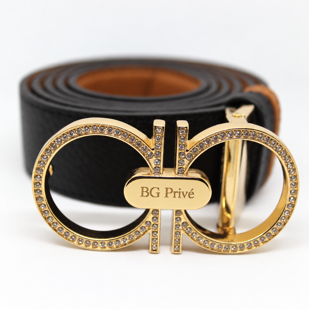 New Gancini Crystal Reversible and Adjustable Belt